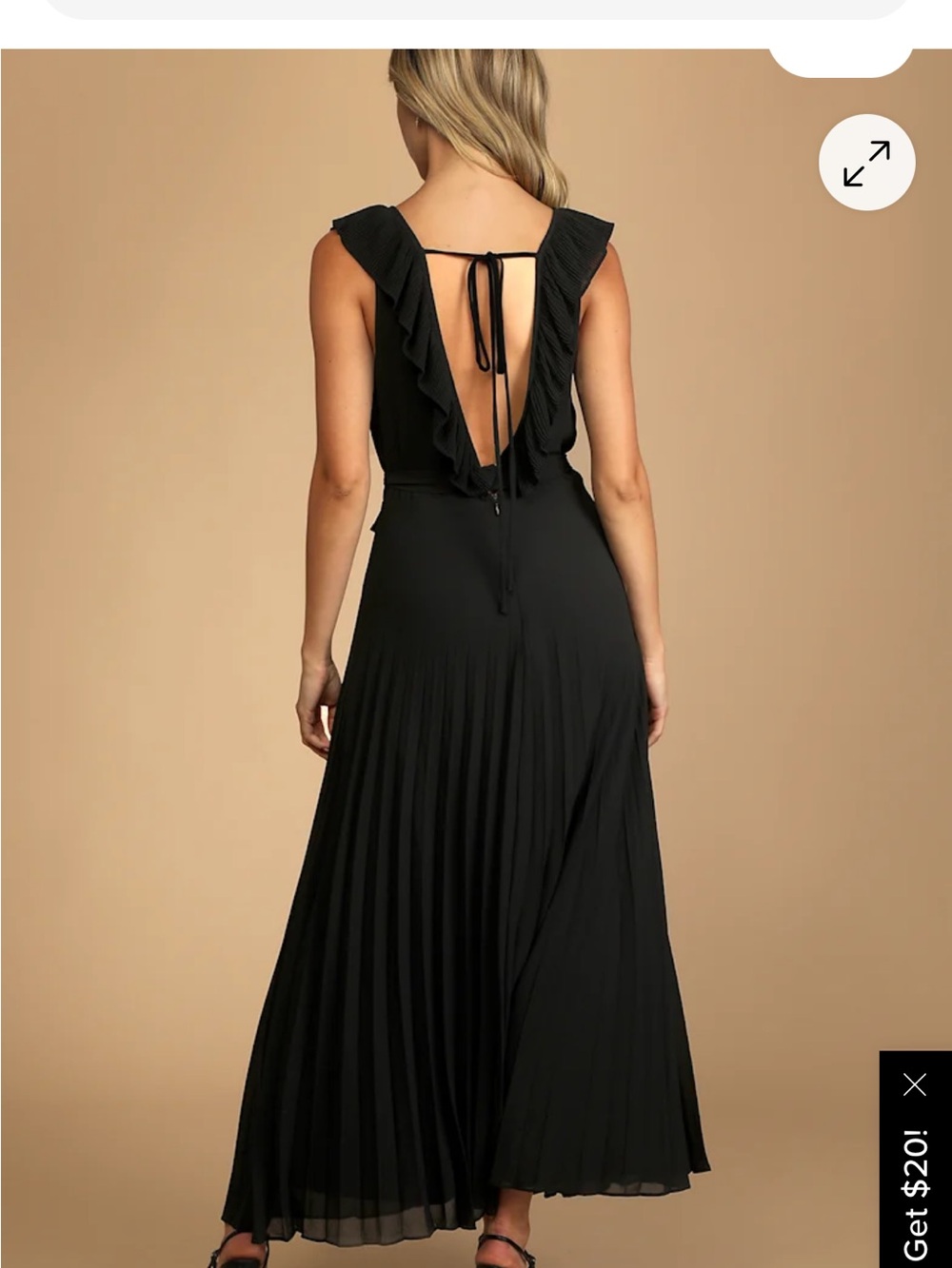 NWT Lulu’s Loved By You Chiffon Pleated Maxi Dress Size XL - Picture 4 of 12